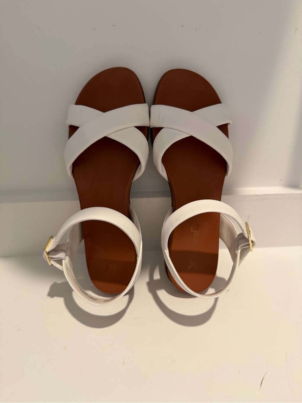 Women’s White Strappy Flat Sandals